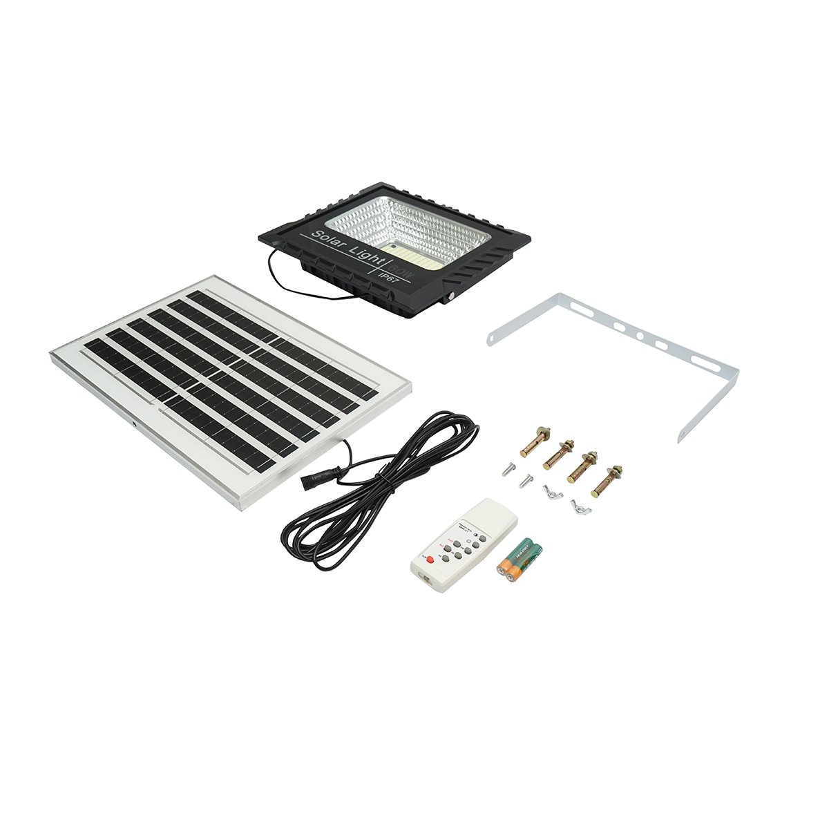 Proiector led de 60W cu panou solar 10W, baterie 1200mAh si telecomanda IP67 Breckner Germany